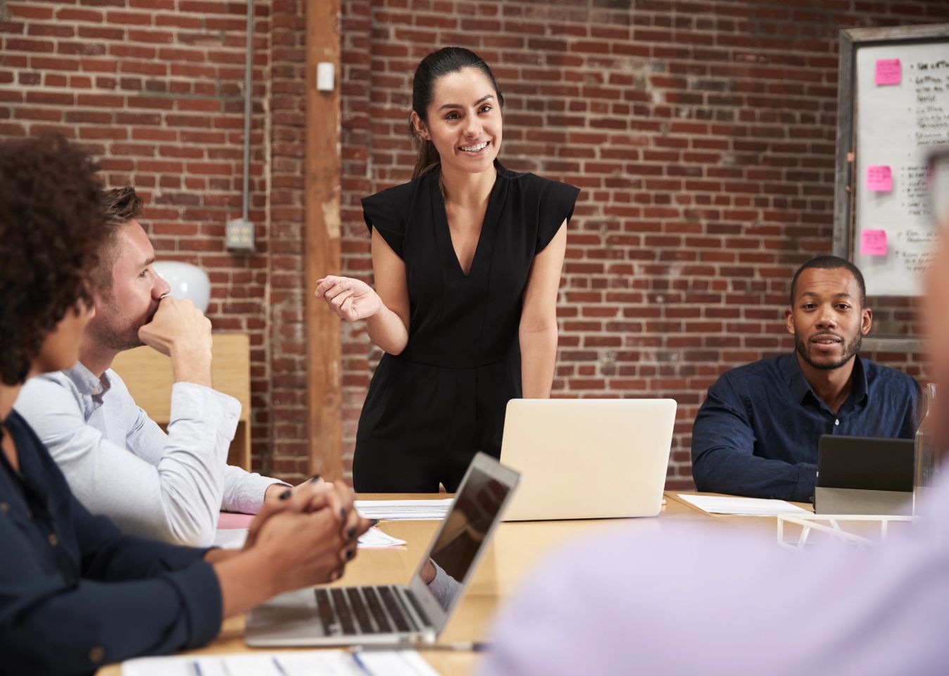 Leader giving a presentation, pitch